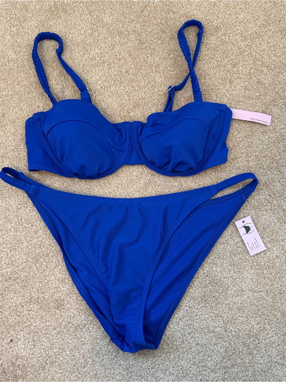wild fable Electric Blue Underwire Bikini Set